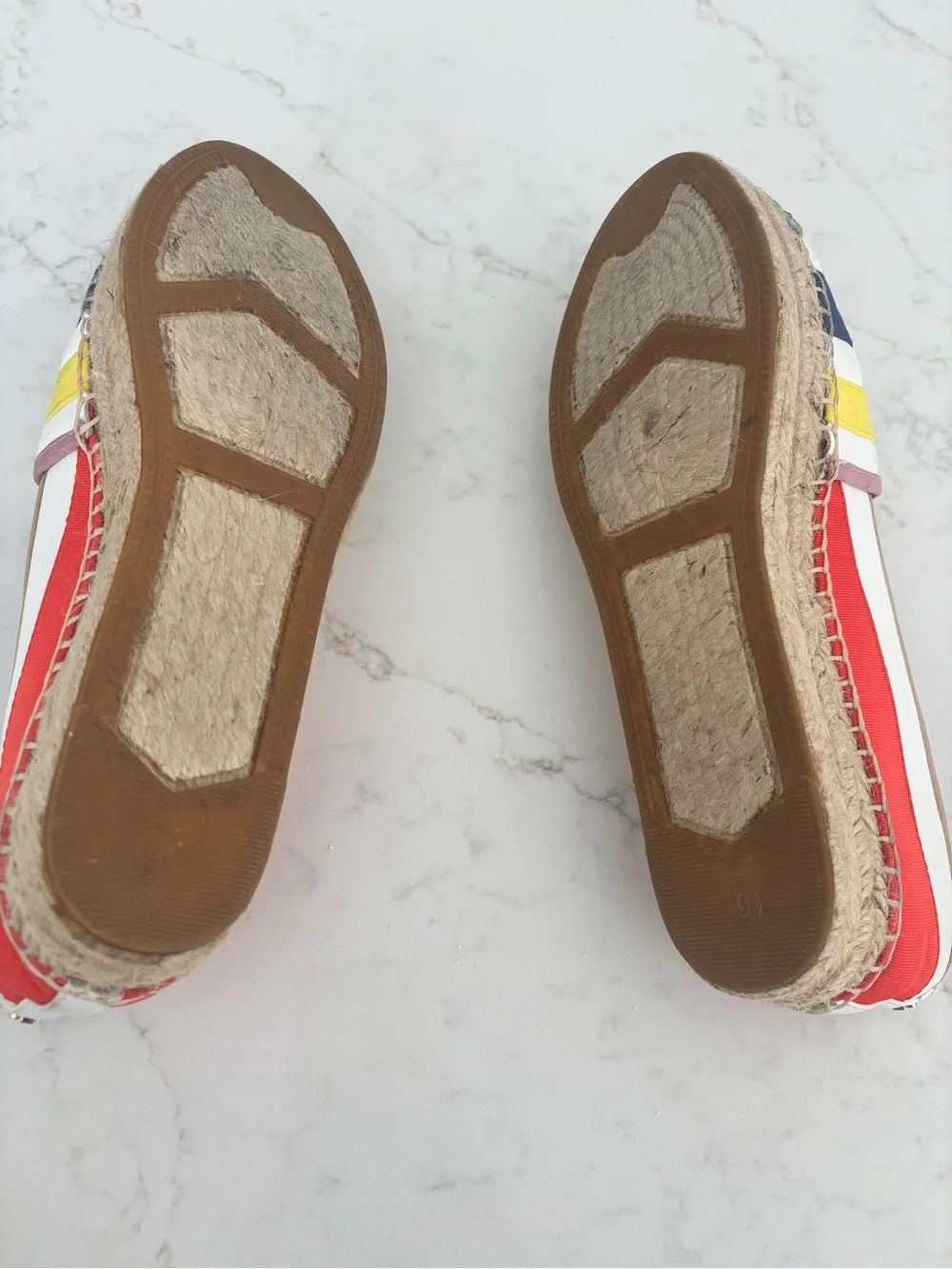 kate spade Multicolor Striped Espadrilles - Mint, Navy, Yellow, White, Pink